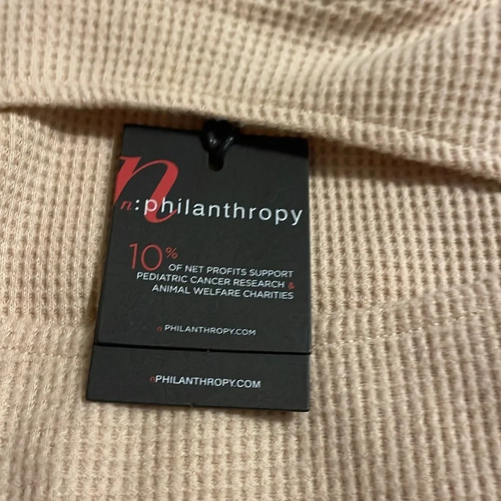 NWT n:PHILANTHROPY Blaire Waffle Knit Cut Out Sweatshirt XS‎ Party Festival Club - Picture 4 of 10